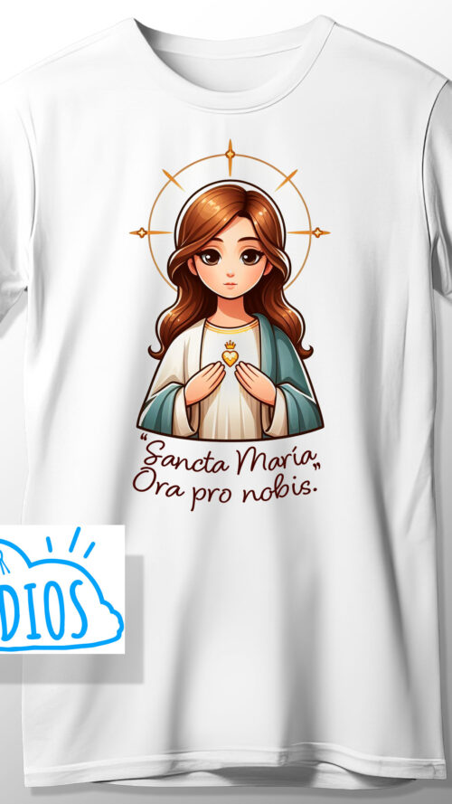 Camiseta Católica personalizada Santísima Virgen María
