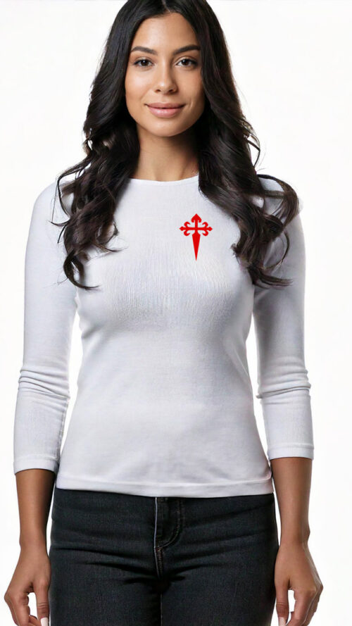 CAMISETA MANGA 3/4 blanca