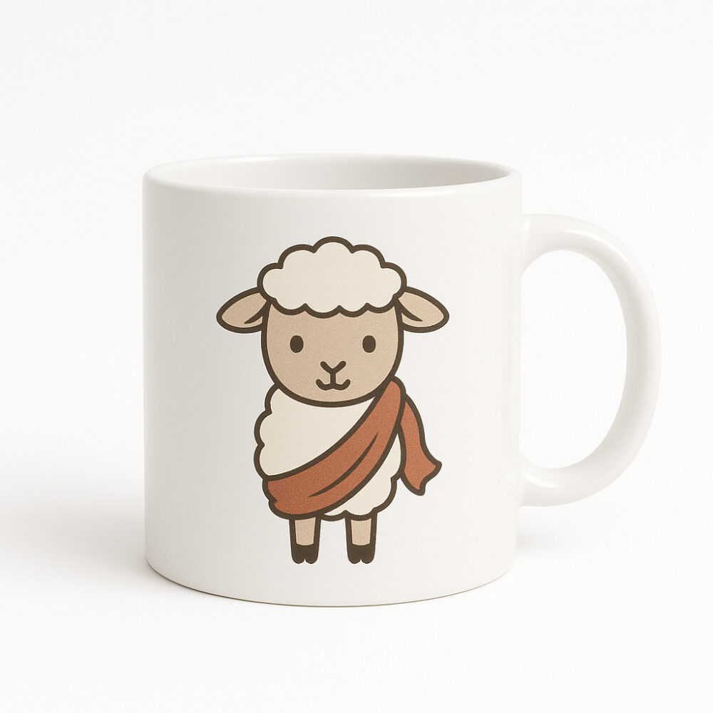 Mug Católico blanco estampado personalizado