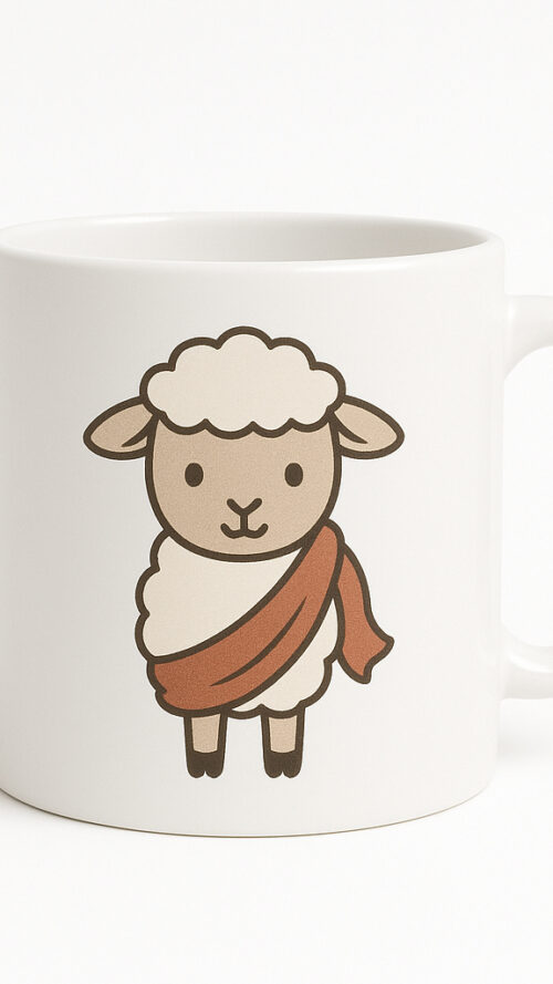 Mug Católico blanco estampado personalizado