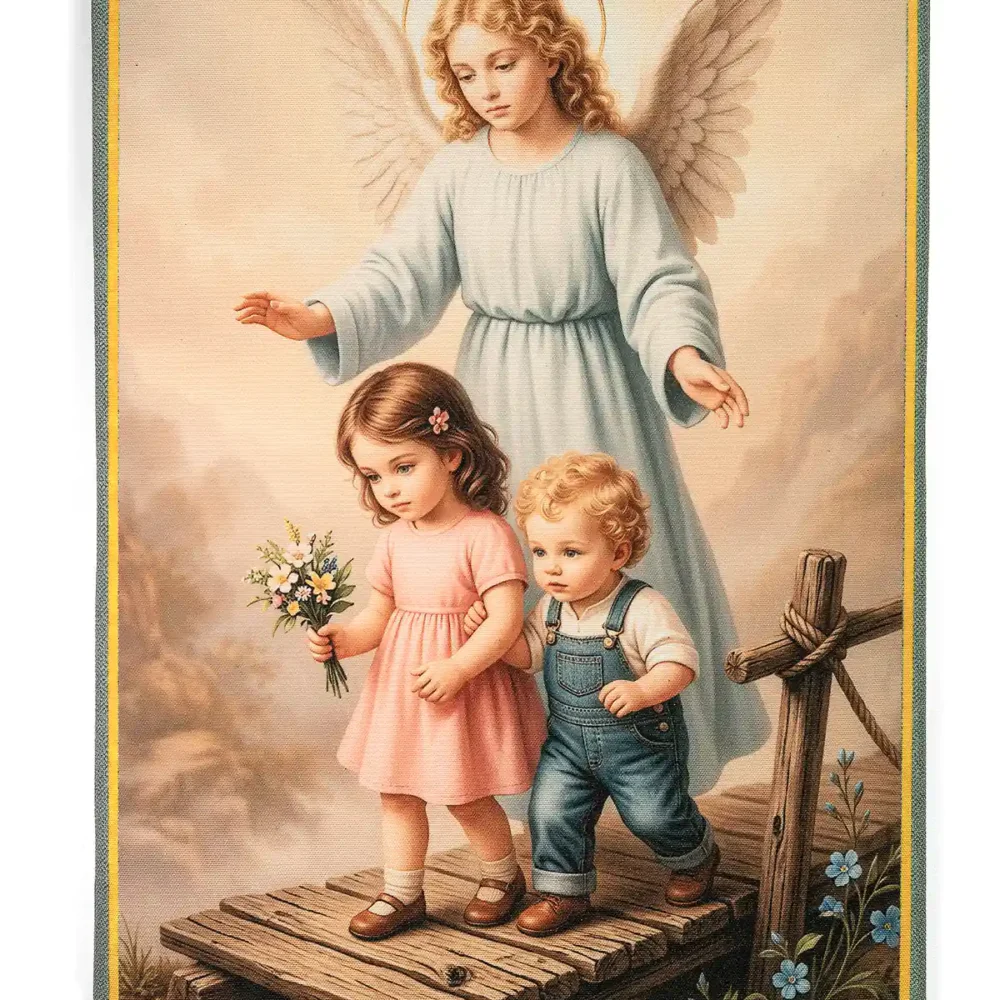 Cuadro acolchado del Ángel de la Guarda 01